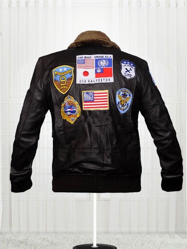 Tom Cruise Top Gun Movie Black Jacket For Men