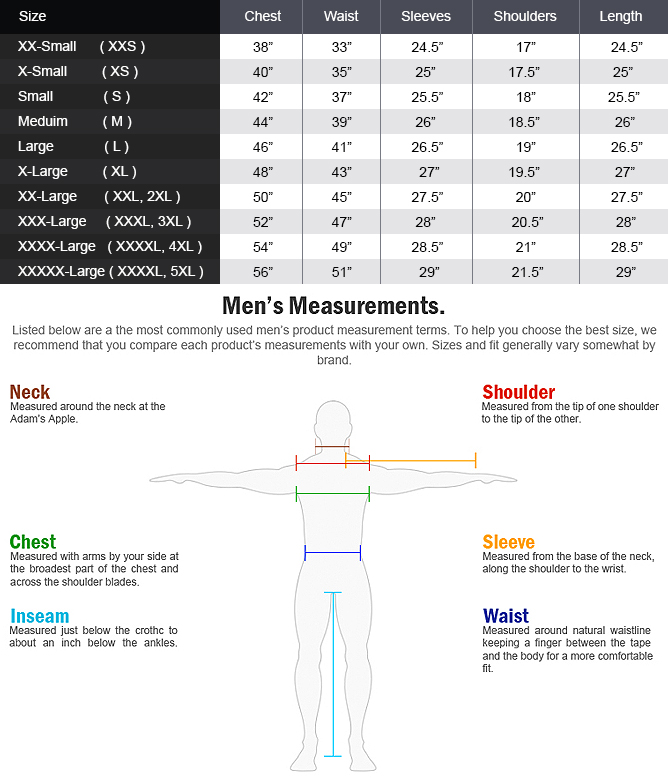 Zac Size Chart