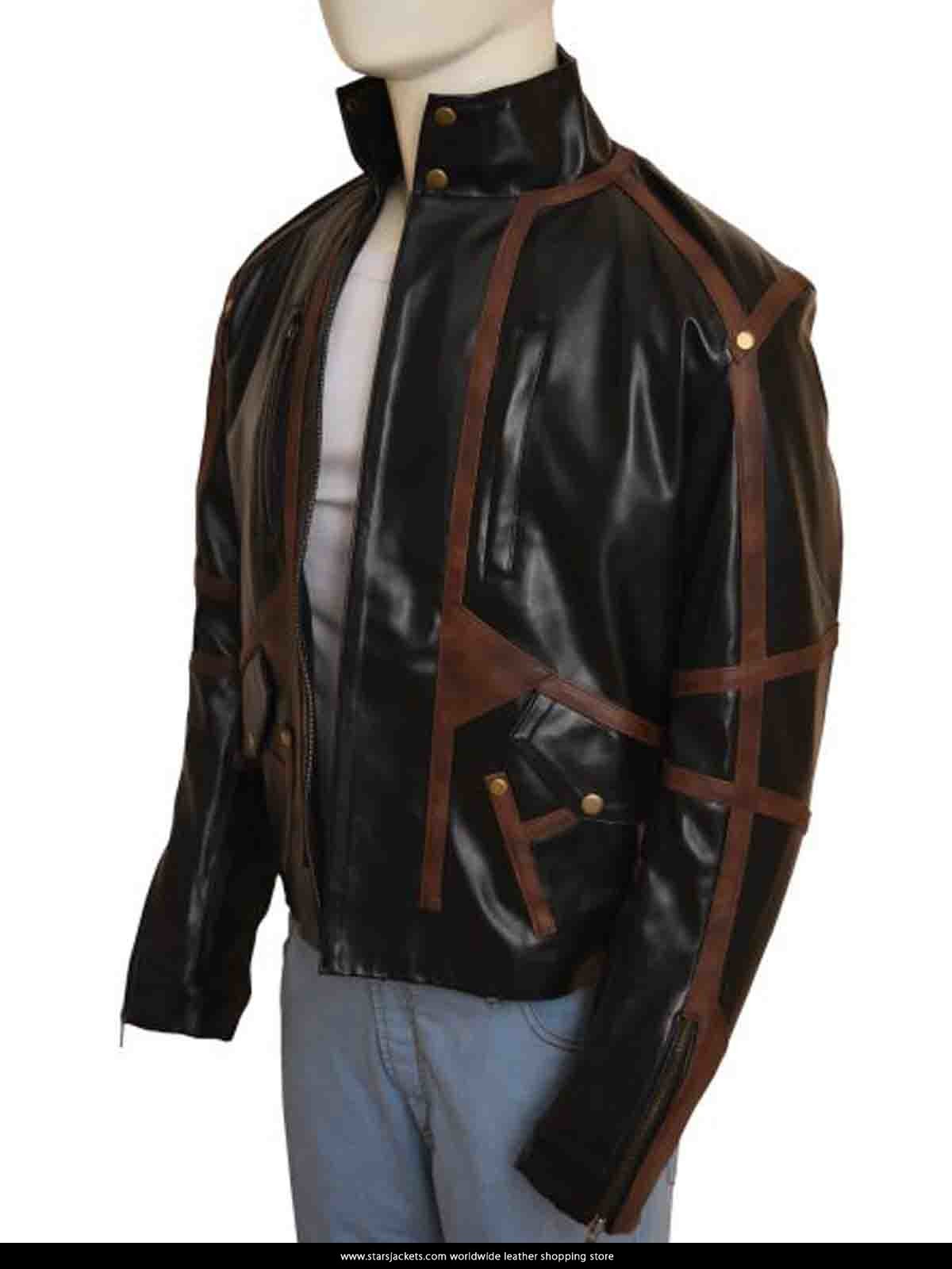 Sebastian Stan Bucky Barnes Black Leather Jacket