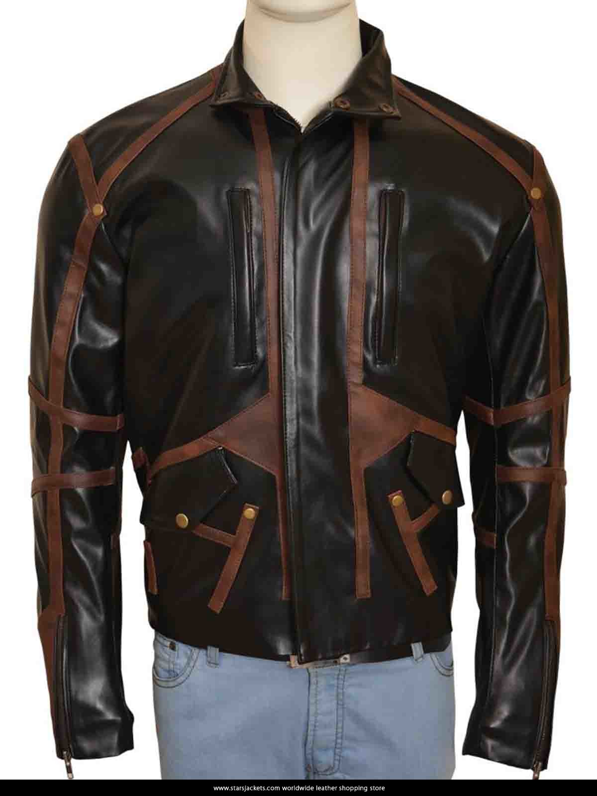 Sebastian Stan Bucky Barnes Black Leather Jacket