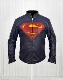 Superman - Man of Steel Midnight Blue Leather Jacket