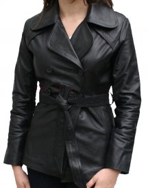 Classic Women Leather Coat