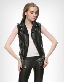 Ladies Motorcycle Leather Vest