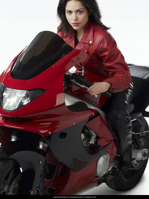 Alyssa Diaz Ben 10 Alien Swarm Elena Validus Leather Jacket