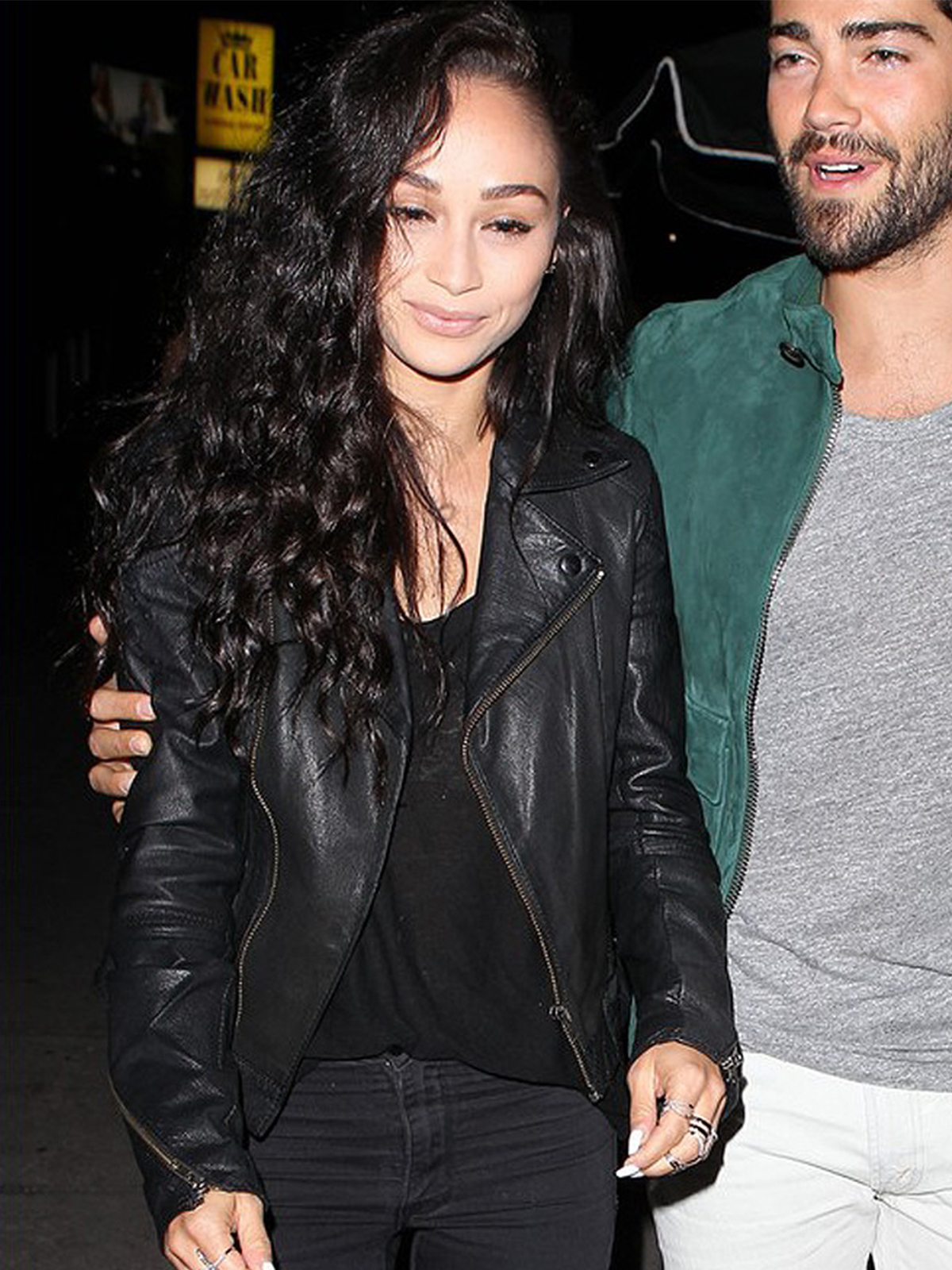 Ashley Madekwe Double Date Leather Jacket