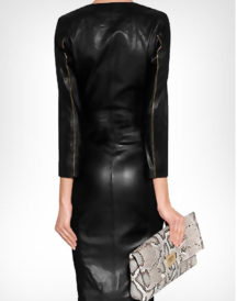 Ashley Roberts Long Leather Coat Dress Ashley Roberts Long Leather Coat Dress