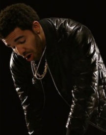 Aubrey Drake Black Quilted Bomber Leather Jacket