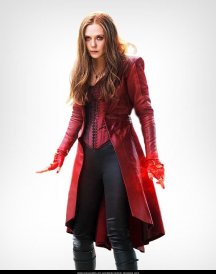 Avengers Captain America Civil War Scarlet Witch Red Costume Coat