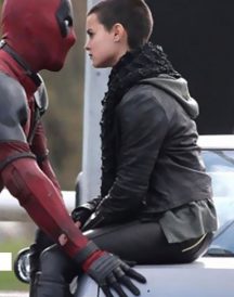 Brianna Hildebrand Deadpool 2016 Black Jacket