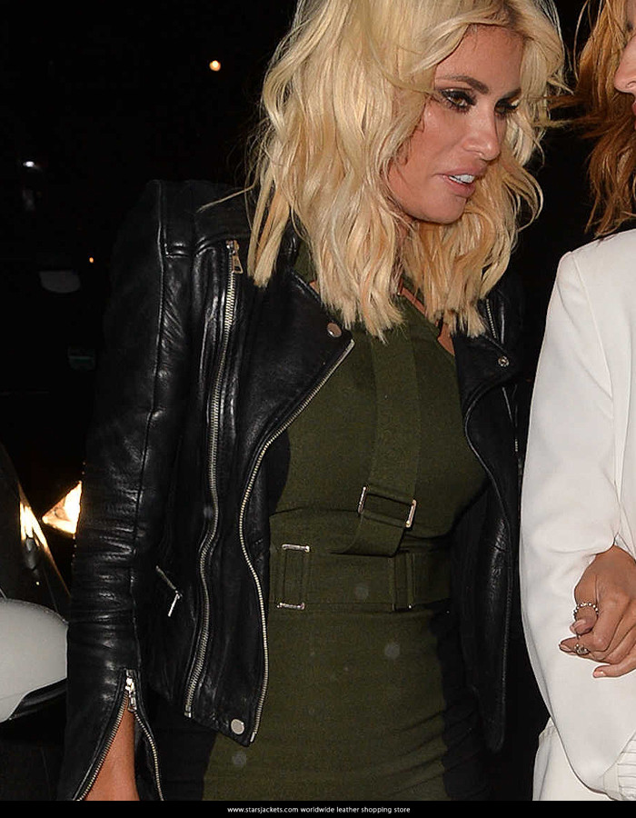 Chloe Sims Wears a Leather Jackets