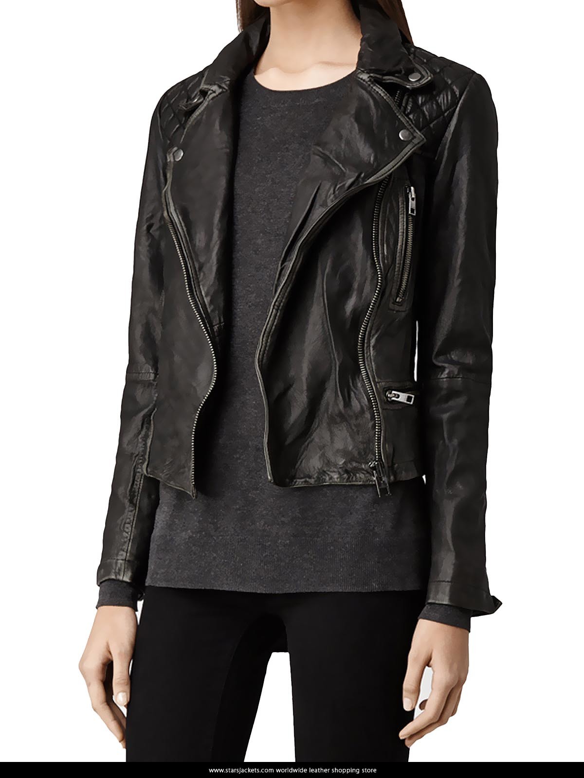 Gotham Camren Bicondova Black Leather Jackets