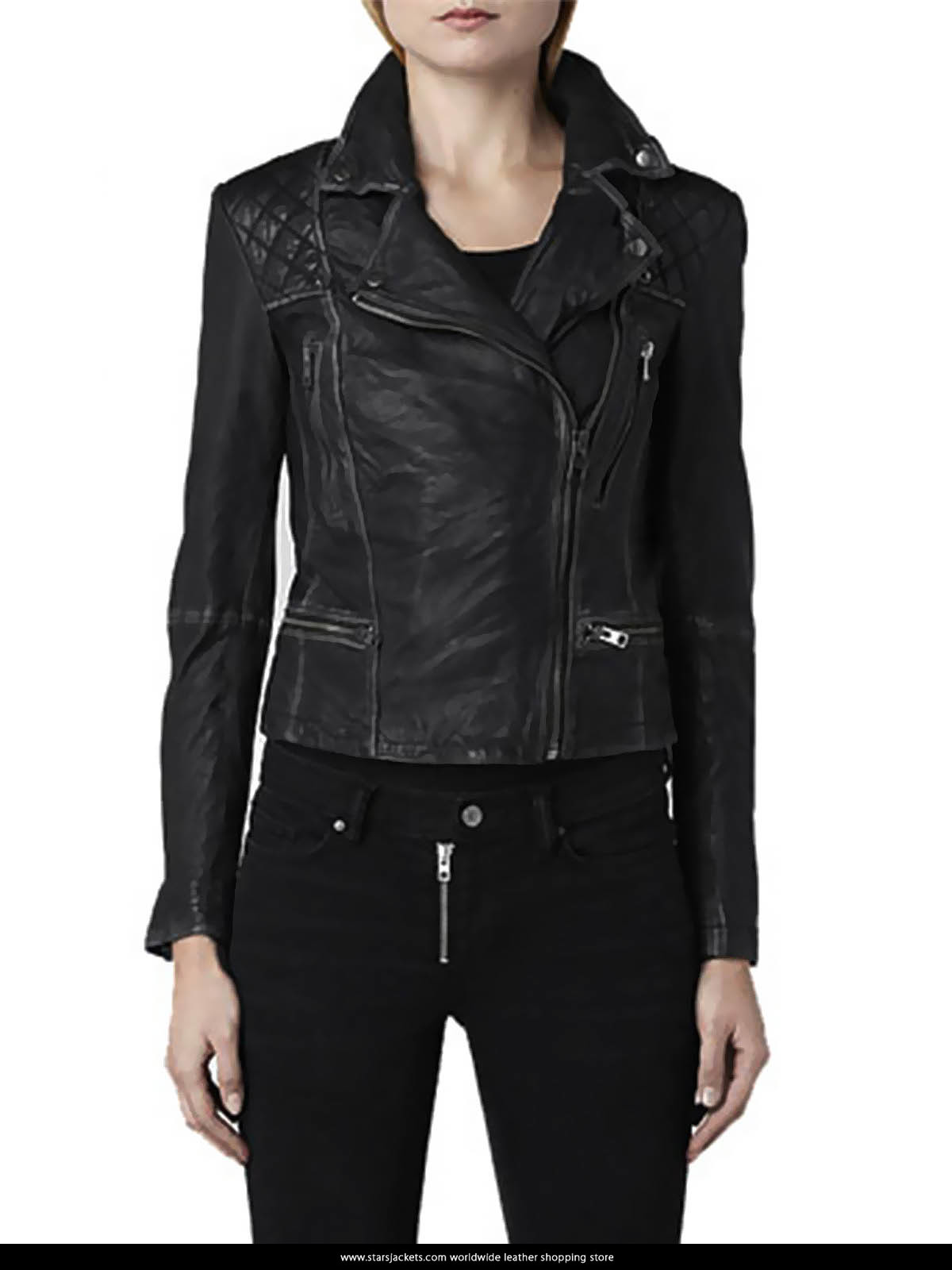 Gotham Camren Bicondova Black Leather Jackets