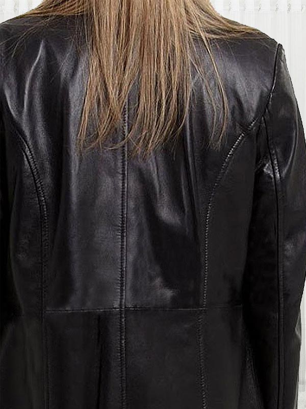 Margot Australian Movie Actress Robbie Leather Coat