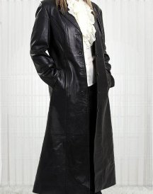 Margot Australian Movie Actress Robbie Leather Coat
