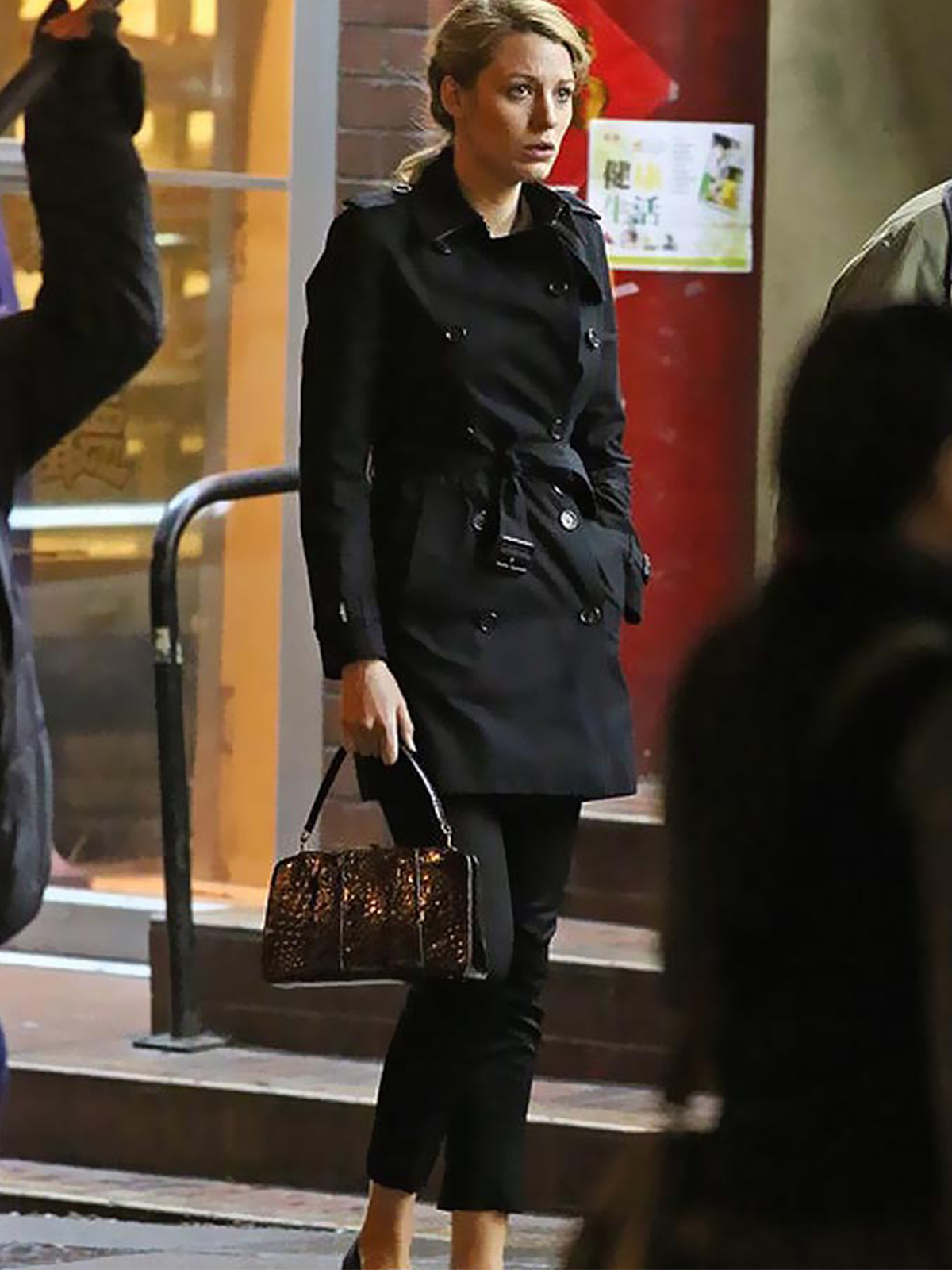 The Age of Adaline Blake Lively Striking Black Coat - Stars Jackets