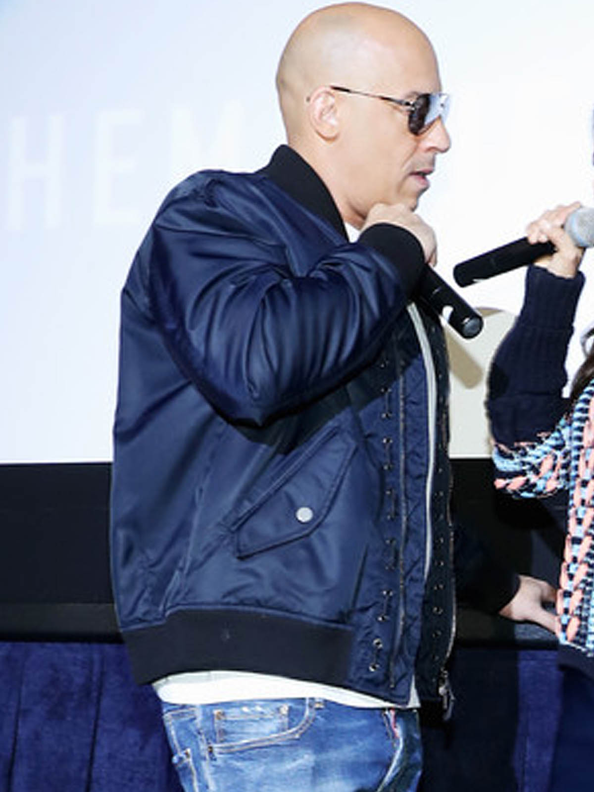 Vin Diesel xXx Return Xander Cage 3 LA Screening Navy Blue Jacket