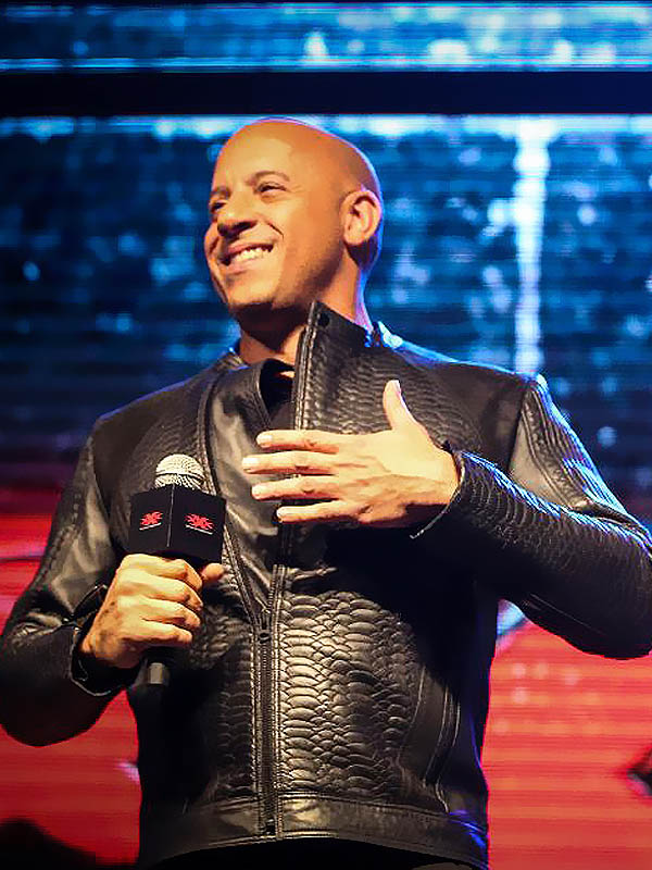 Vin Diesel xXx 3 Movie Premiere Crocodile Black Leather Jacket