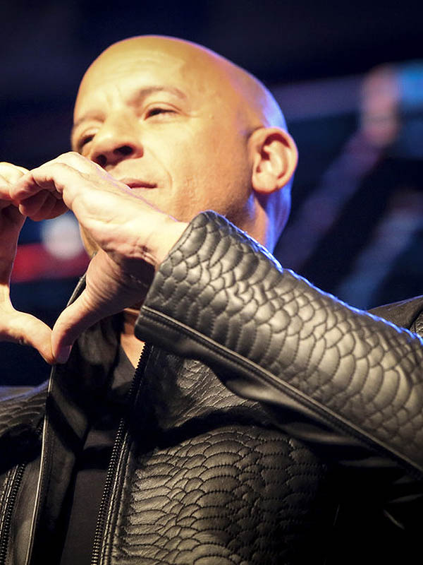 Vin Diesel xXx 3 Movie Premiere Crocodile Black Leather Jacket