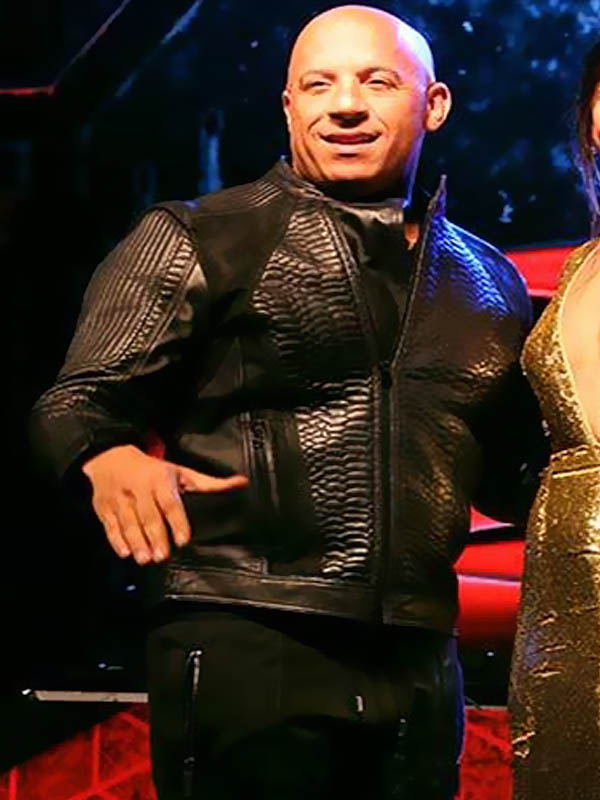 Vin Diesel xXx 3 Movie Premiere Crocodile Black Leather Jacket