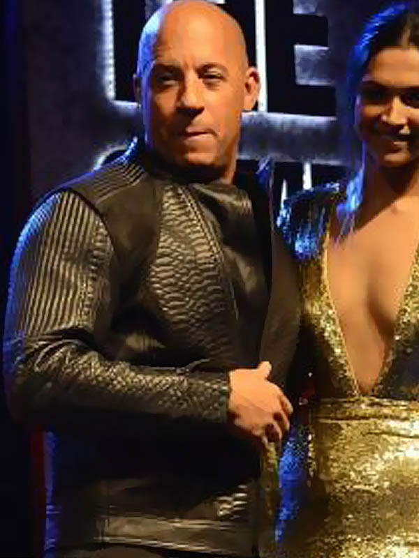 Vin Diesel xXx 3 Movie Premiere Crocodile Black Leather Jacket