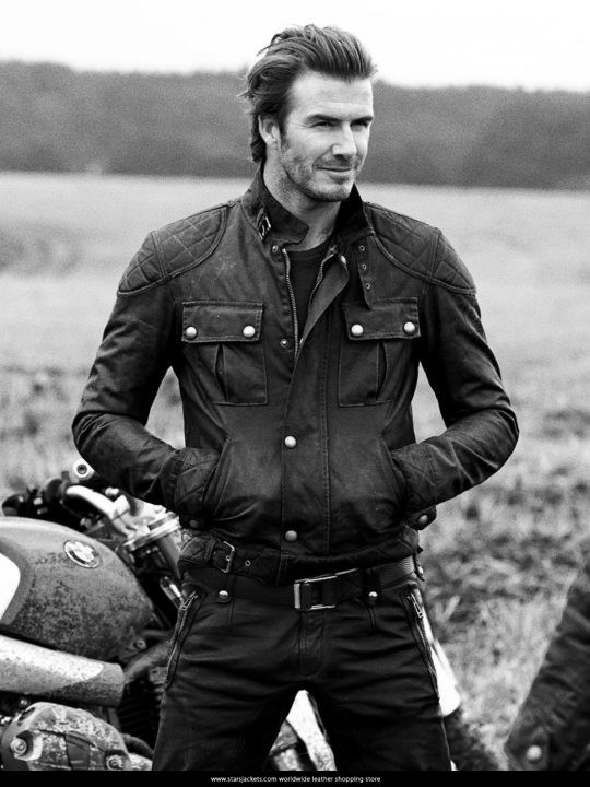 David Beckham Steve Mcqueen Leather Jacket Stars Jackets David Beckham Steve Mcqueen Leather Jacket