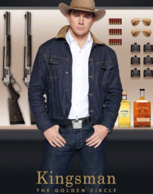 Kingsman 2 Channing Tatum Statesman Secret Agent Blue Denim Jacket
