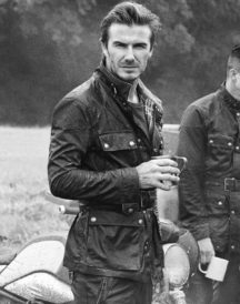 David Beckham Steve Mcqueen Leather Coat