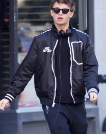 Ansel Elgort Black Jacket Baby Driver Ansel Elgort Black Jacket Baby Driver