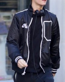 Baby Driver Ansel Elgort Black Jacket