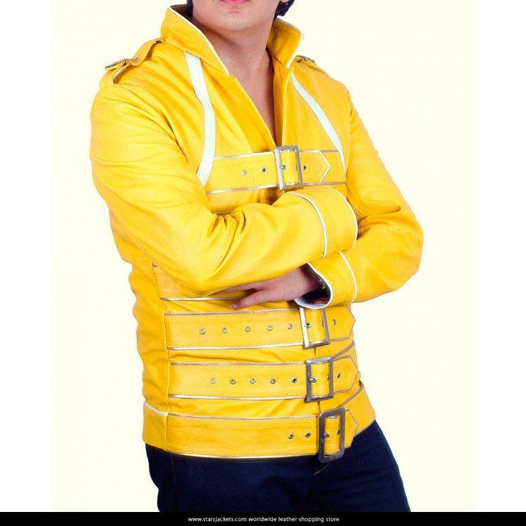 Freddie Mercury Yellow Leather Jacket
