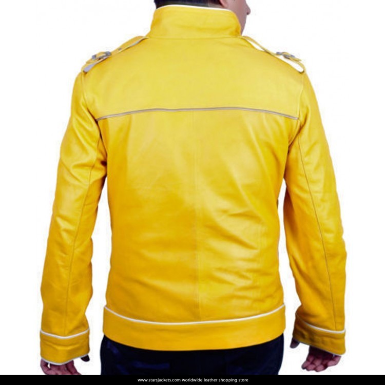 Freddie Mercury Yellow Leather Jacket