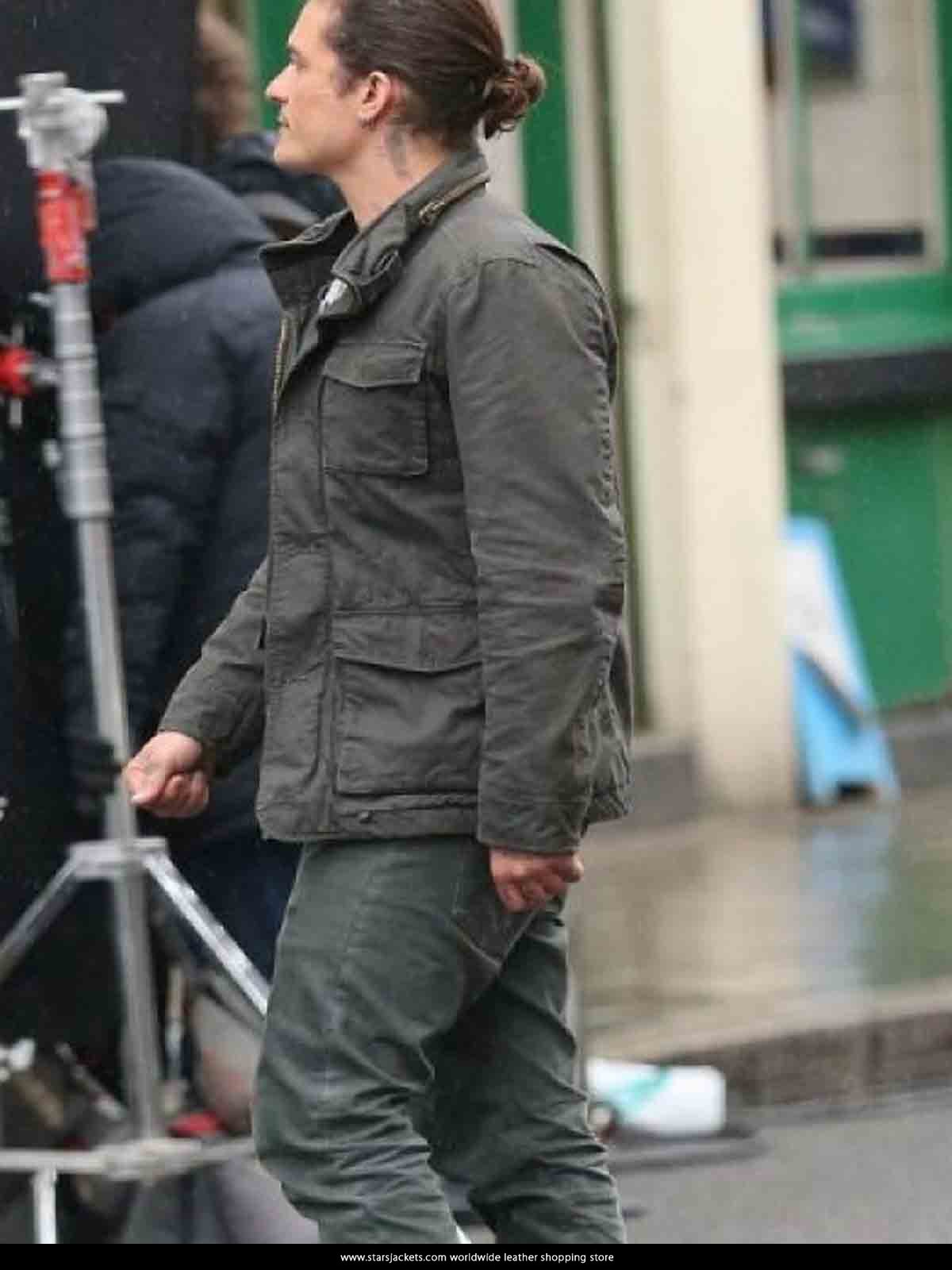 Orlando Bloom Movie Unblock Leather Jacket