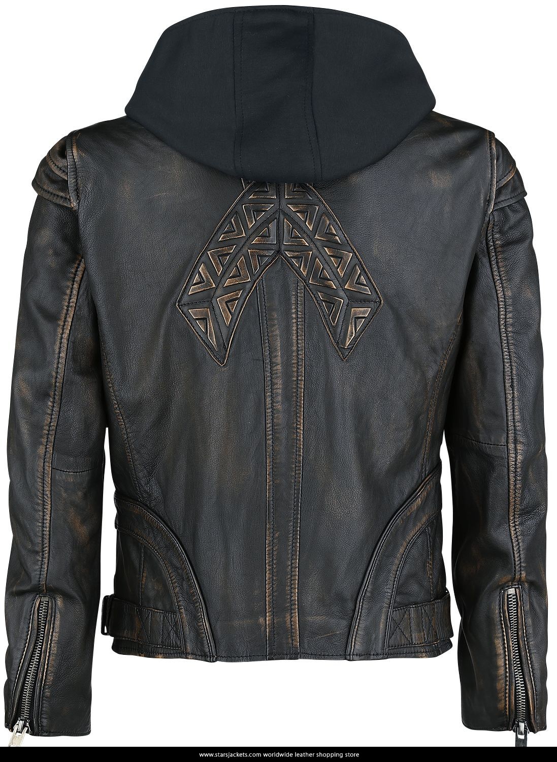 Aquaman Cosplay Black Leather Jacket