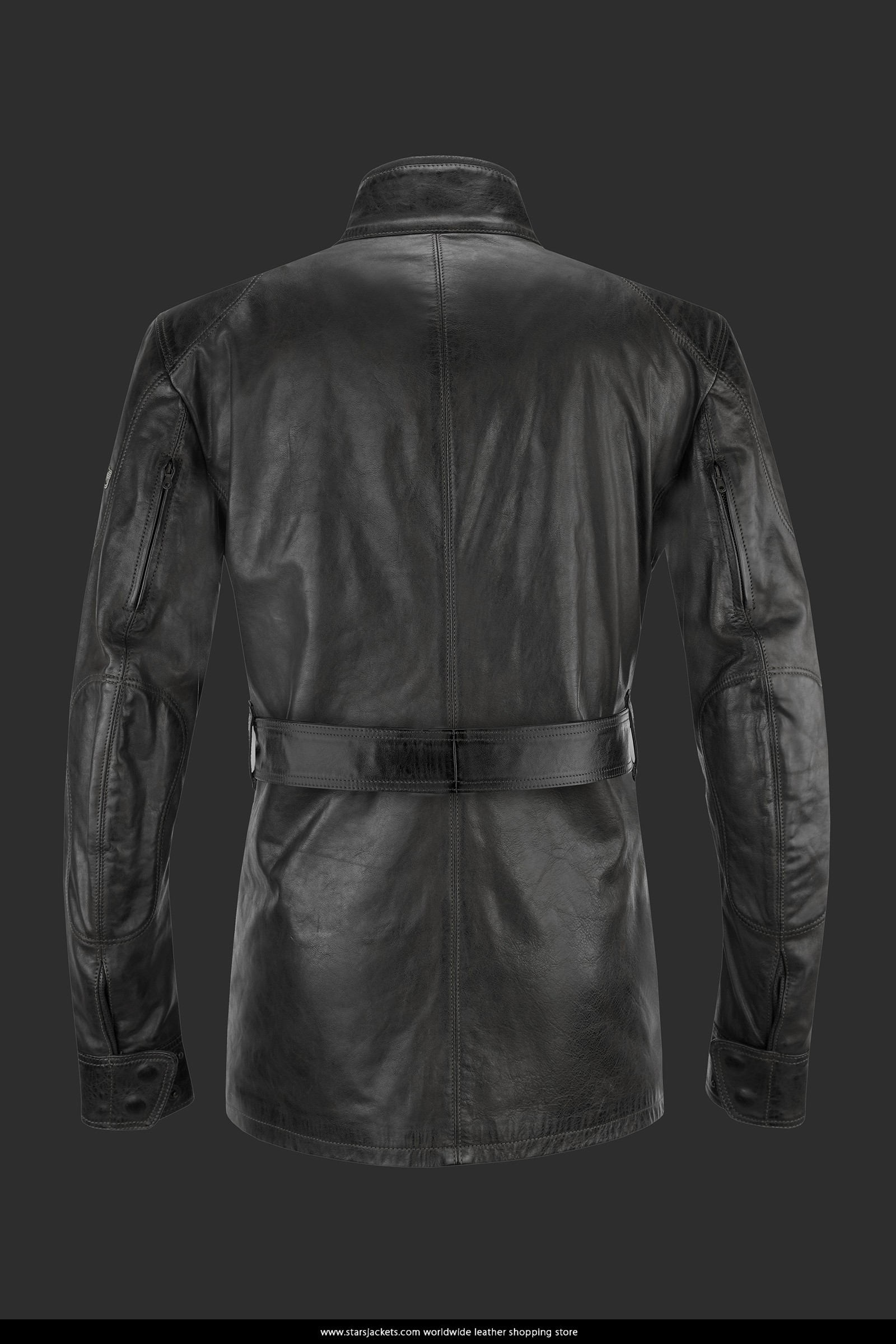 Donington Jacket in Black Leather