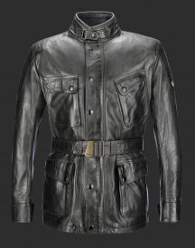 Donington Jacket in Black Leather