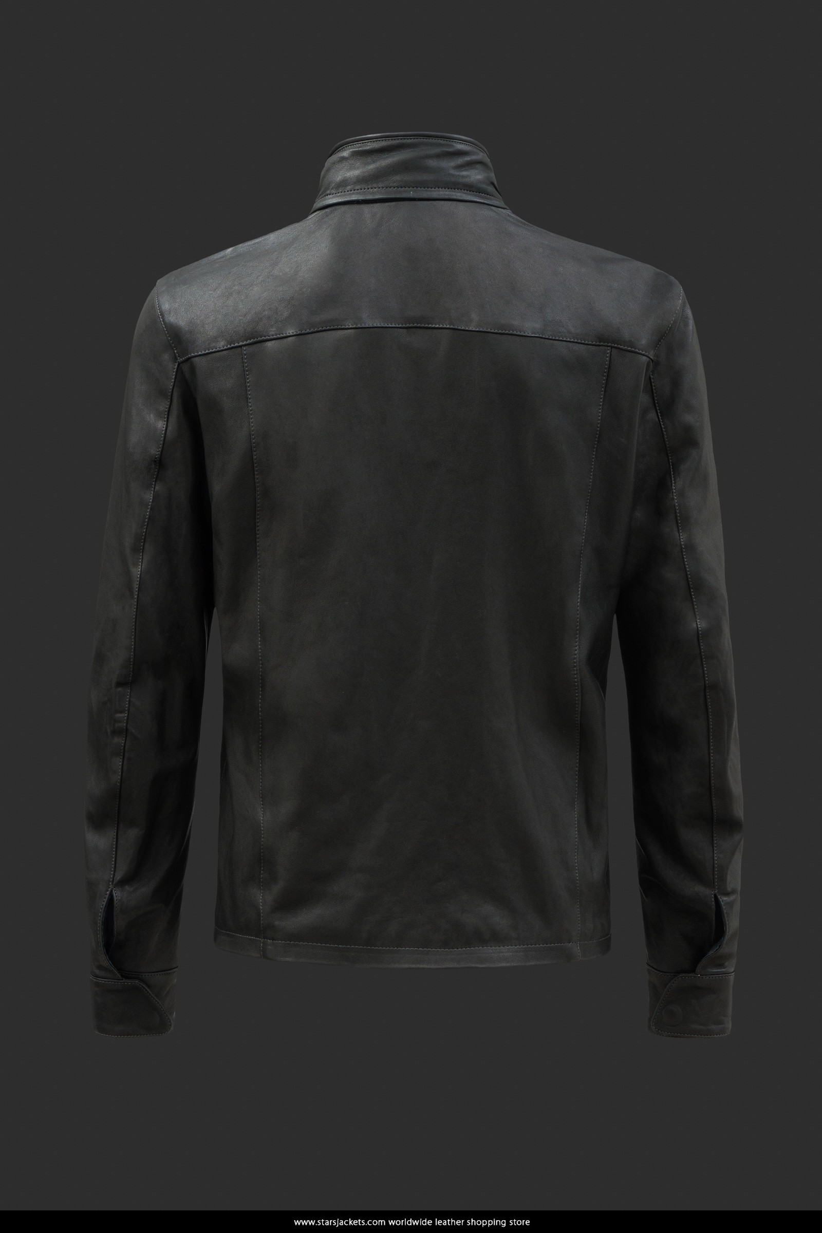Falcon Black Leather Jacket for Man