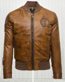 Iron Bomber brown leather Jackets for Man's