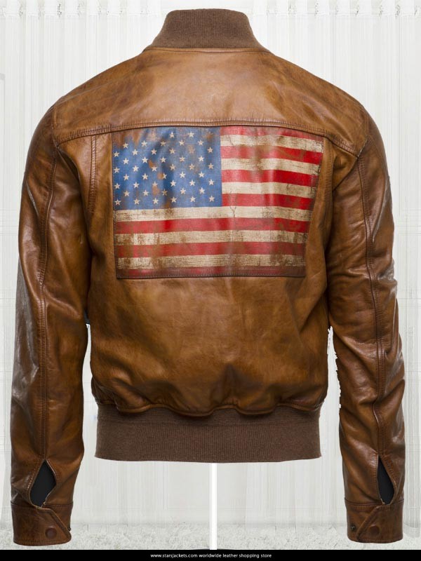 Iron Bomber brown leather Jackets for Man's