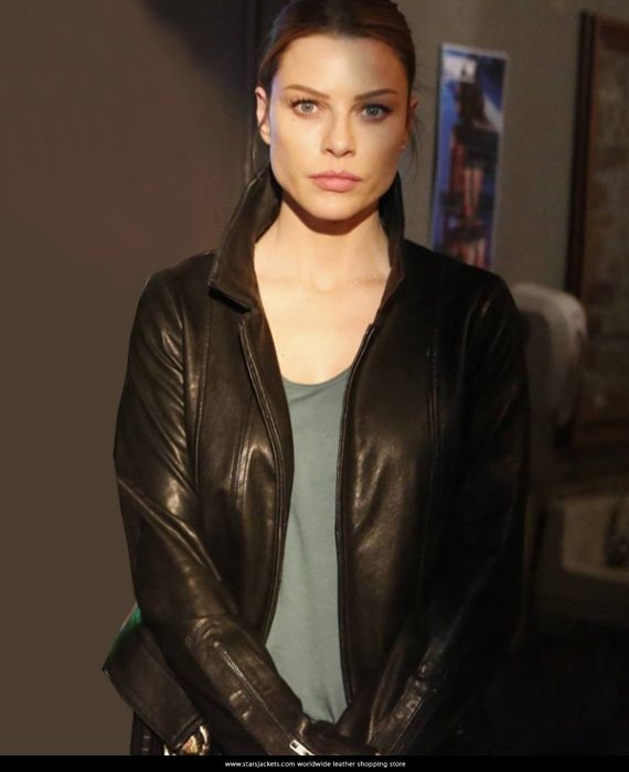 Chloe Decker Woman Black Leather Jacket Stars Jackets Lauren German Lucifer Chloe Decker Jacket 1 570x700