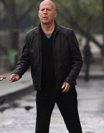 Bruce Willis Acts of Violence Black Jacket