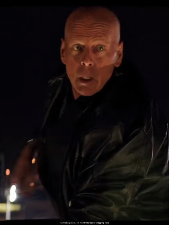 Bruce Willis Acts of Violence Black Jacket