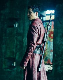 Daniel Wu Sunny red Leather Coat