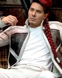 Lewis Tan as Shatterstar White leather Jacket in Deadpool 2