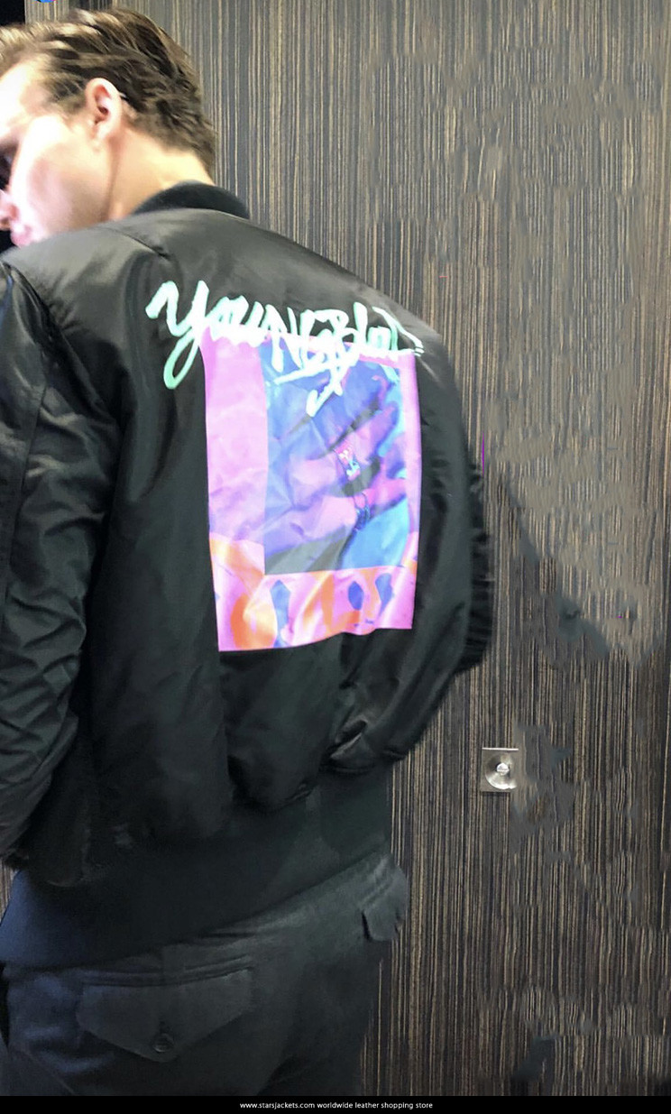 Ashton Irwin 5SOS Black Varsity Jacket With T Shirts