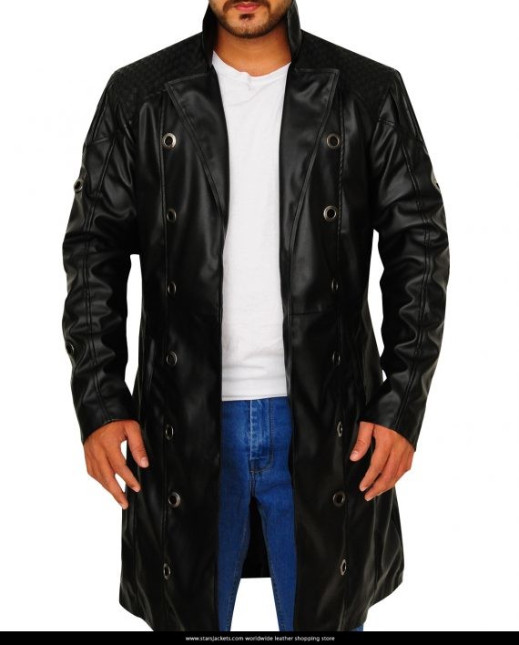 Human Revolution Adam Jensen men’s trench Leather Coat
