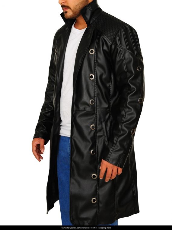 Human Revolution Adam Jensen men’s trench Leather Coat