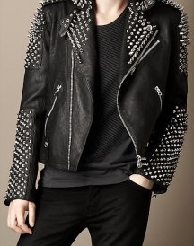 Britney Spears Black Studded Leather Jacket