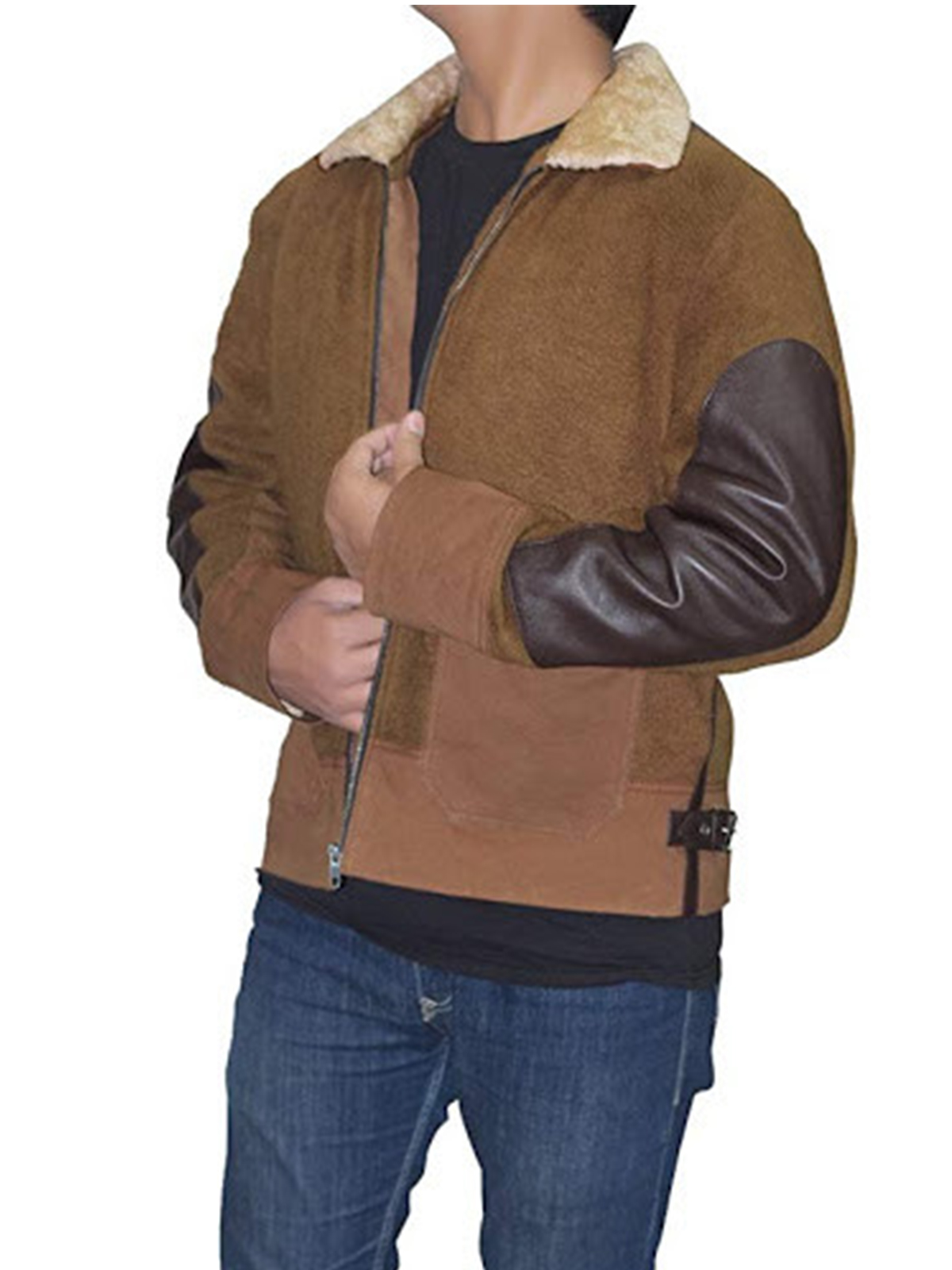 Maze Runner The Death Cure Newt Brown Shearling Jacket