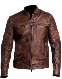 Men’s Vintage Distressed Brown Jacket