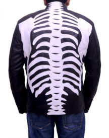 Skeleton Sketch Men’s Motorcycle Jacket Skeleton Sketch Men’s Motorcycle Jacket
